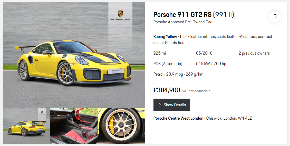 Porsche 911 GT2 RS 991 Racing Yellow Forsale Porsche 911 GT2 RS 991 Racing Yellow Forsale