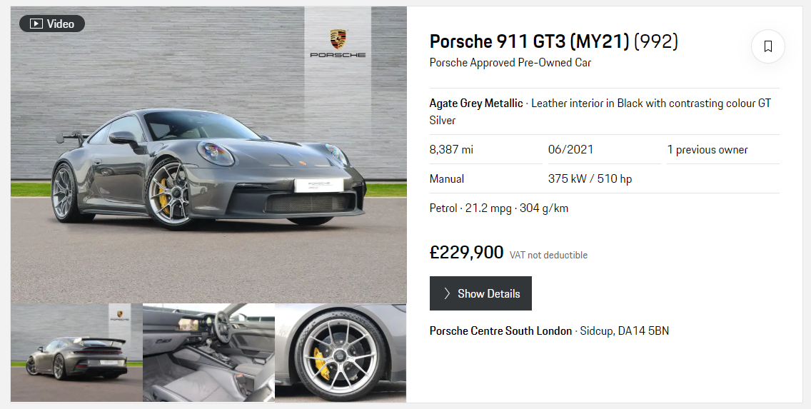 Porsche 911 GT3 992 MY21 For Sale Porsche 911 GT3 992 MY21 For Sale